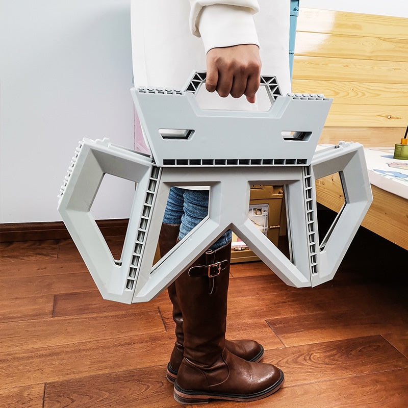 Locaupin Foldable Step Stool Tall Holds Up to 100kg Plastic Foldable Step Stool for Bathroom, Garden, outdoor ,Fishing