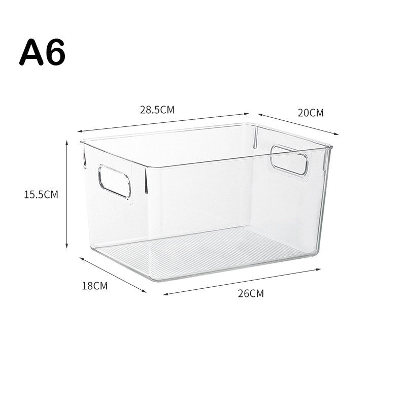 Locaupin Plastic Refrigerator Organizer Bins Fridge Organizers Storage Clear Bin with Handle for Kitchen Pantry