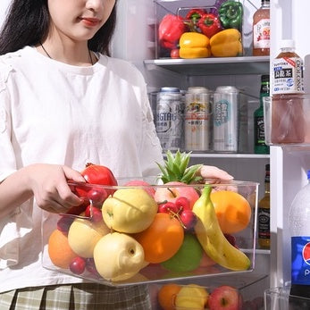 Locaupin Storage Bins office A4 File Stationery Storage Plastic Organizers Cabinet Versatile Kitchen Pantry Organization