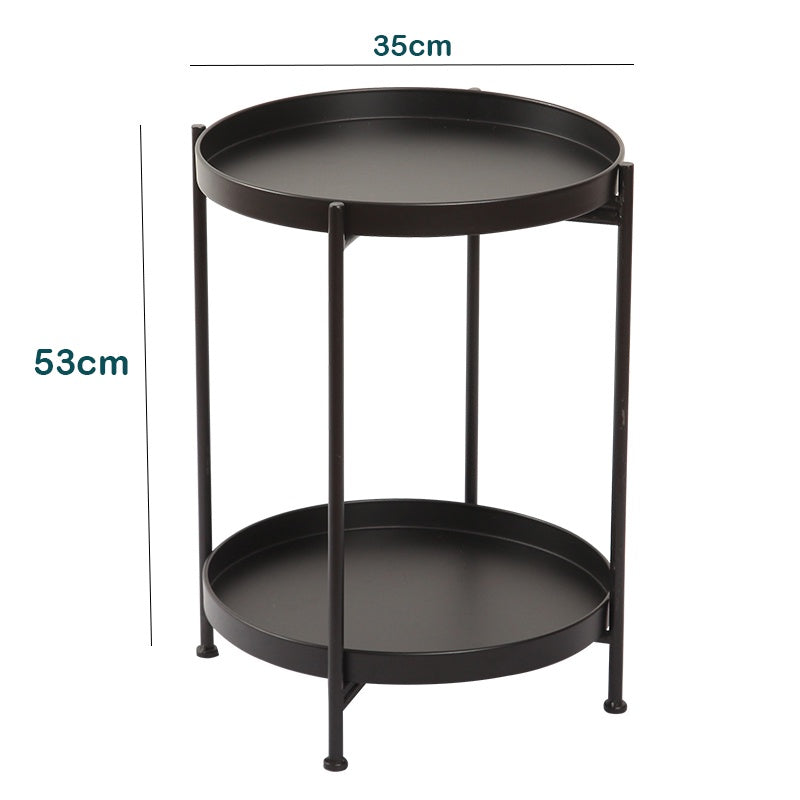 LOCAUPIN Garden Decorative 2Tier Plant Stand Flower Pot Rack Holder Indoor Outdoor Planter Display Shelf Rust-Proof Iron