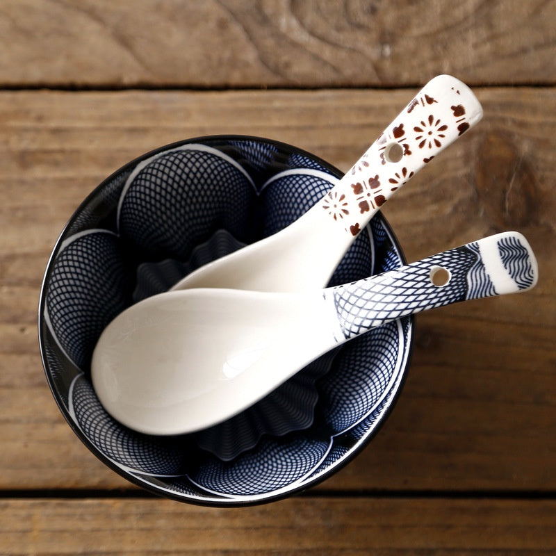 Locaupin Soup Spoons, Ceramic Chinese Soup Spoons, Asian Soup Spoons, White Japanese Spoon