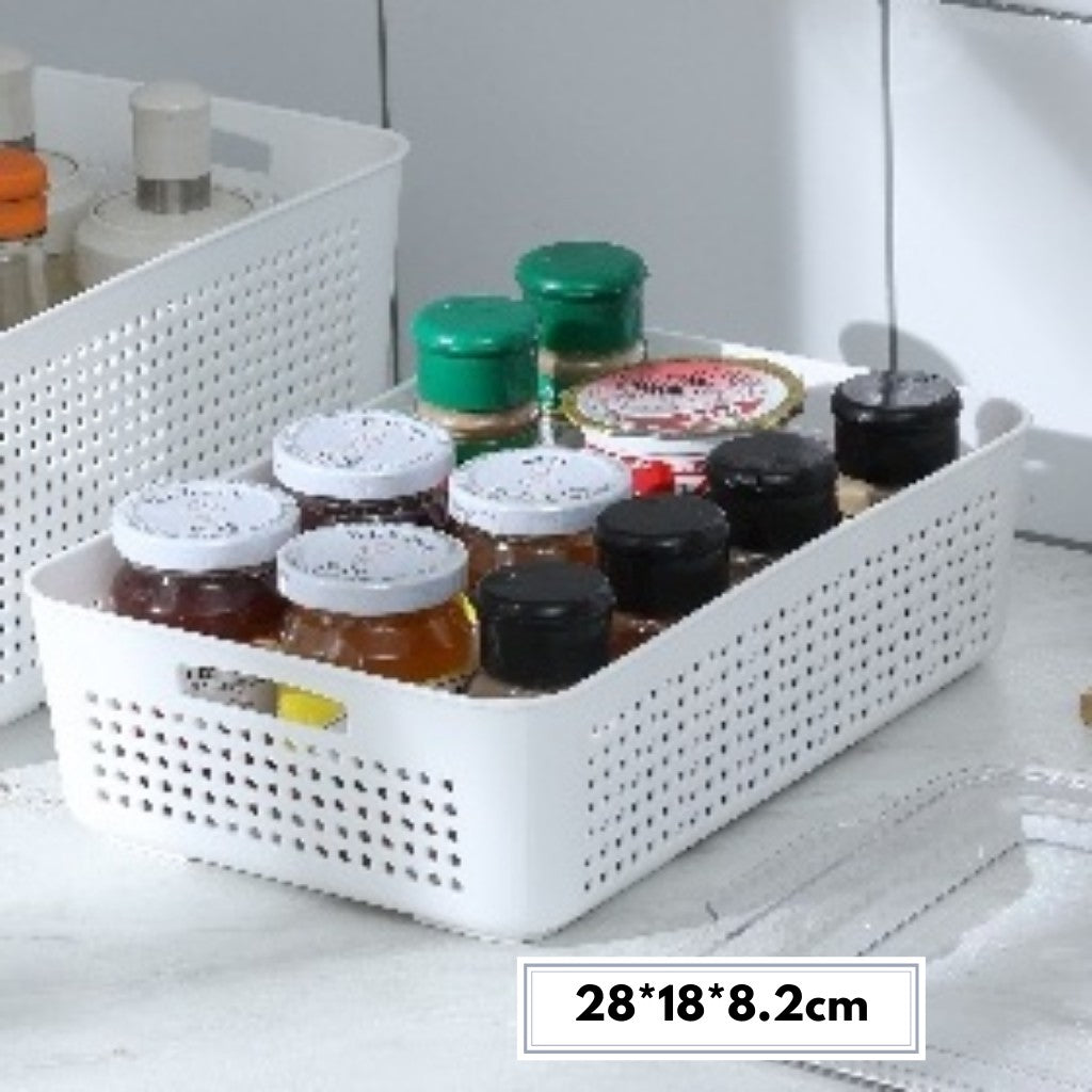 Locaupin Food Storage Containers Stackable Refrigerator Organizer Bins Baskets with Lids and Removable Drain Basket