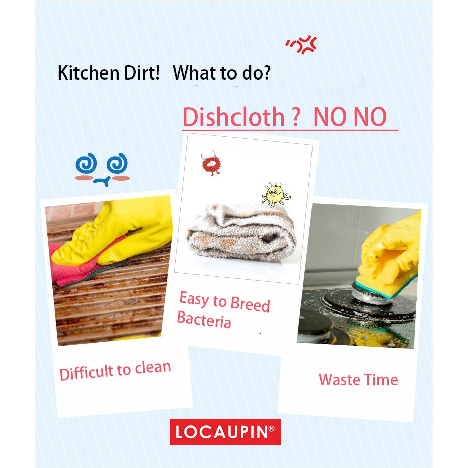 Locaupin 50pcs Kitchen Degreasing Wipes Kitchen Cleaning Multi Purpose Scented Wipes