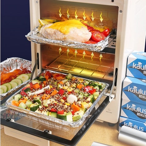 Locaupin Non Stick Aluminum Foil Roll, Grilling Nonstick Foil Wrap for Cooking, Roasting, BBQ, Baking,Non-Stick Coating
