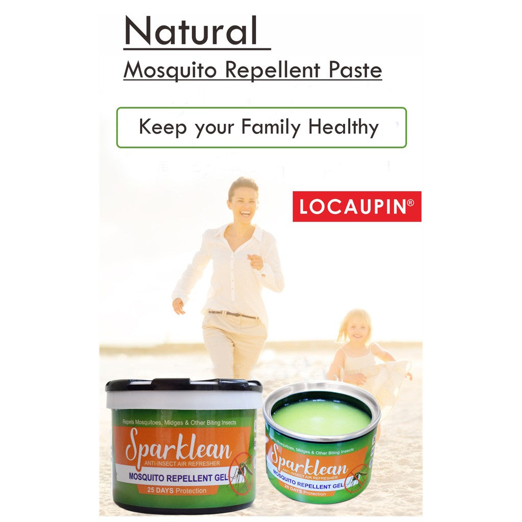 Locaupin SPARKLEAN Natural Mosquito Repellent Scented Gel 25 Days Protection Pure Citronella Anti-Insect Non-Toxic_1pcs