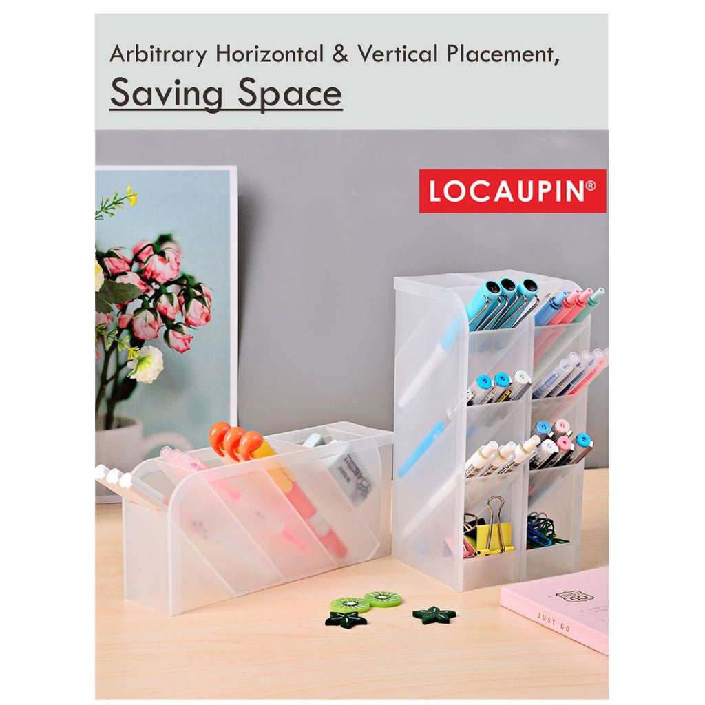 Locaupin Office Desk Organizer Stationery Storage Box Pen Storage Cosmetics Knife and Fork Storage Chopsticks Storage