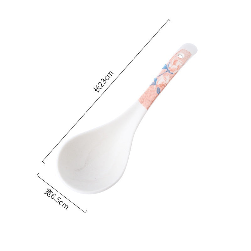 Locaupin Soup Spoons, Ceramic Chinese Soup Spoons, Asian Soup Spoons, White Japanese Spoon