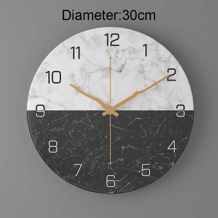 Locaupin Large Wall Clock Black Metal Battery Operated Wall Clock, Silent Clock Modern Home Decor for Living Room/Office