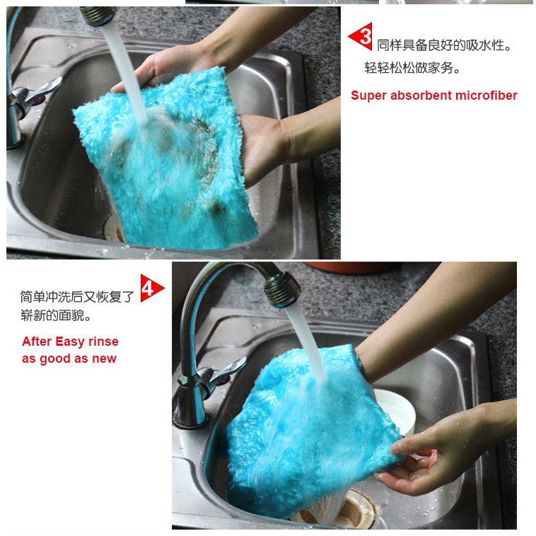 Locaupin Super Absorbent Natural Wood Fiber Cleaning Towel EasyTheory Free of Stain&Grease,Thick Absorbent Towels