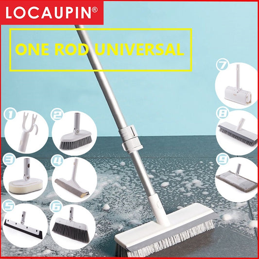 Locaupin Adjust Handle Swivel Head Tub & Tile Scrub Brush with Shower Brush Good for Home, office Cleaning Supplies