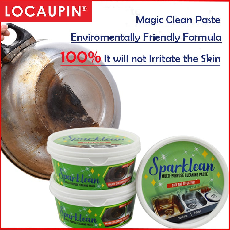 Locaupin Sparklean Magic all Purpose Cleaning Paste Derusting Past Paste Stainless Steel Ceramics Metal Surfaces(150g)