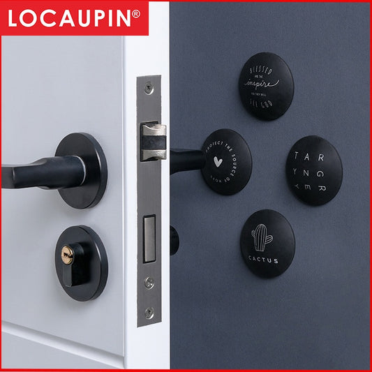Locaupin Door Stopper Wall Protector Silicone Door Sticker Anti-Collison Handle Bumper Self Adhesive 3M Sticker