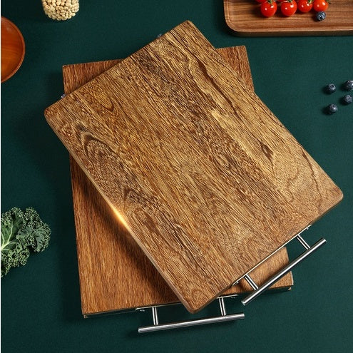 Locaupin Wood Cutting Board, Cutting Boards for Kitchen Chopping Board with Handle Meat/Vegetables/Fruits
