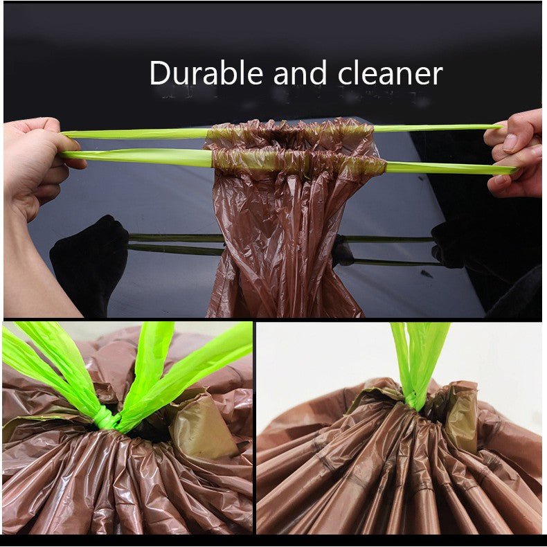 Locaupin Biodegradable Garbage Bags Kitchen Trash Bags office Trash Bags With Rope 20pcs/Roll 45*50cm