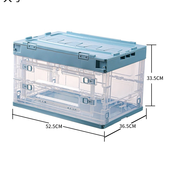 Locaupin Large Collapsible with Removable Storage Bins with Lids-Folding Plastic Stackable Organizer with Handle Baskets