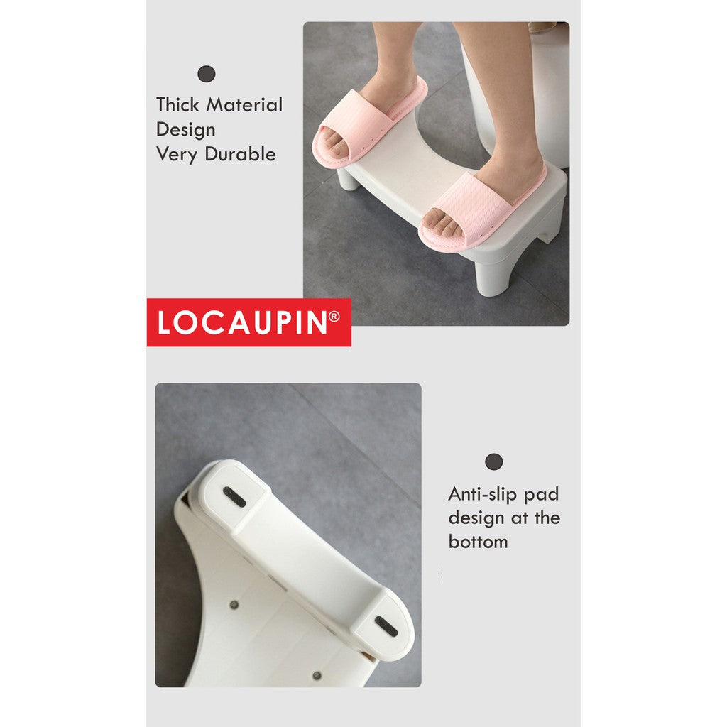 Locaupin Folding Squatting Stool Foldable Toilet Stool Convenient and Compact Great for Travel Fits All Toilets