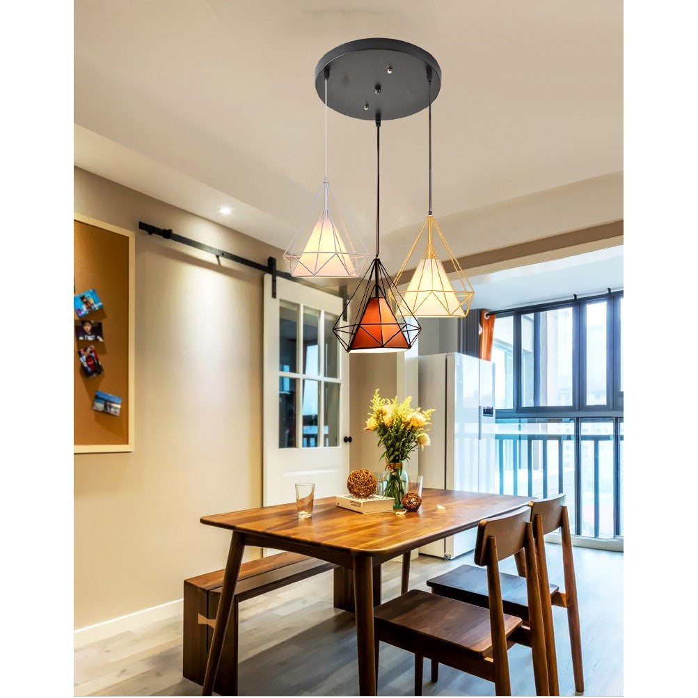 Locaupin Farmhouse Pendant Lighting 3-Light Industrial Modern Hanging Lighting Fixtures for Home Pendant lamp