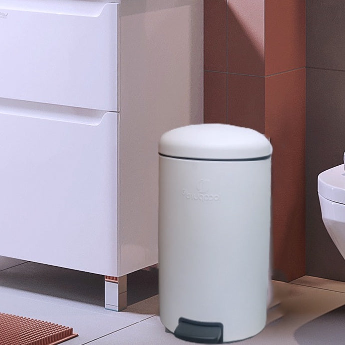 Locaupin 20L 30L Metal Hands Free Foot Pedal Type Trash Can Silent Close Lid Waste Basket Garbage Bin with Inner Bucket