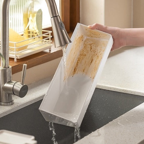 Locaupin Wall Mount Plastic Storage Organizer Holder Basket with Self-Adhesive Suitable Kitchen ,Bathroom,Plastic Hooks