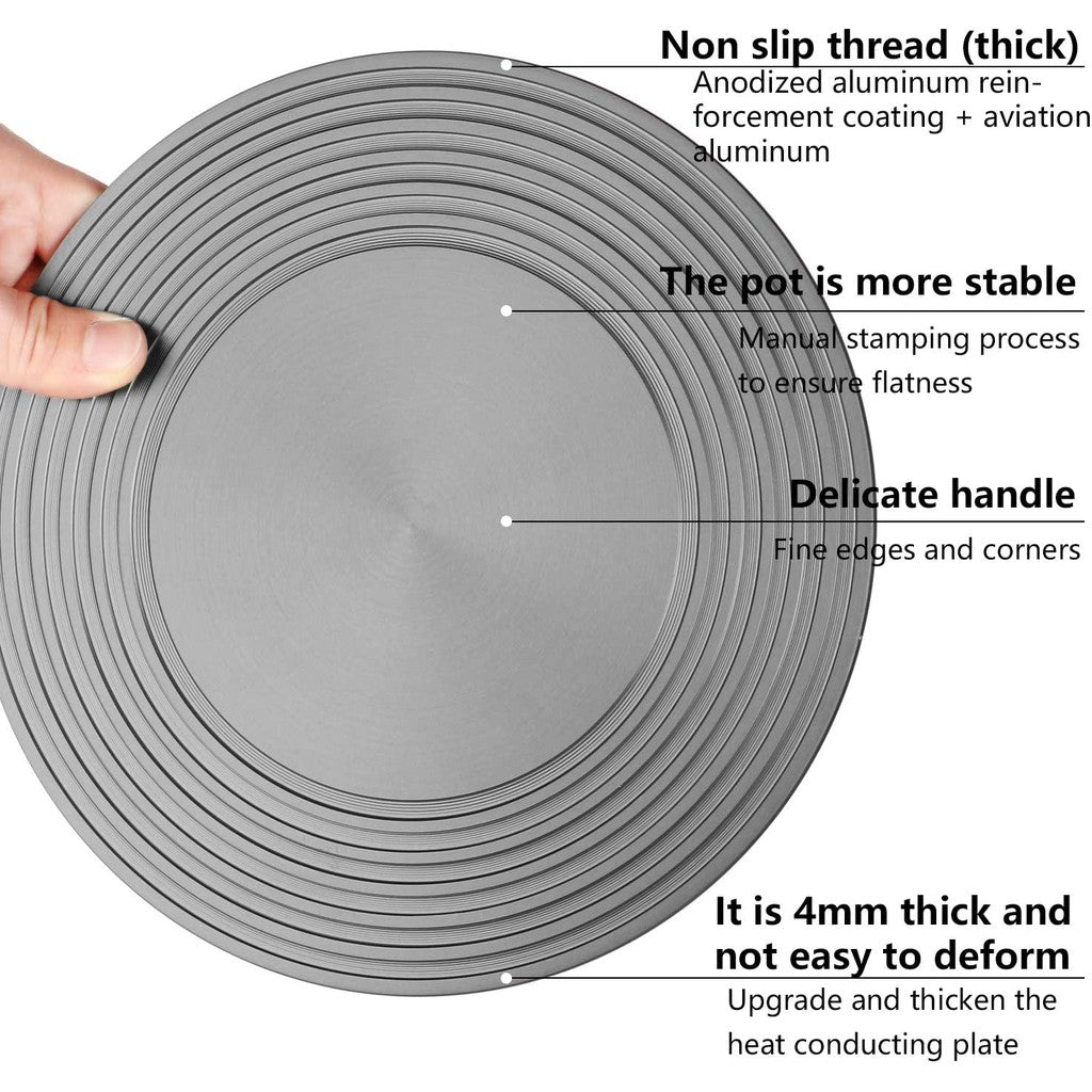 Locaupin Heat Diffuser, Aluminum Defrosting Tray Thawing Plate for Frozen Food, Heat Diffuser for Gas Stovetop