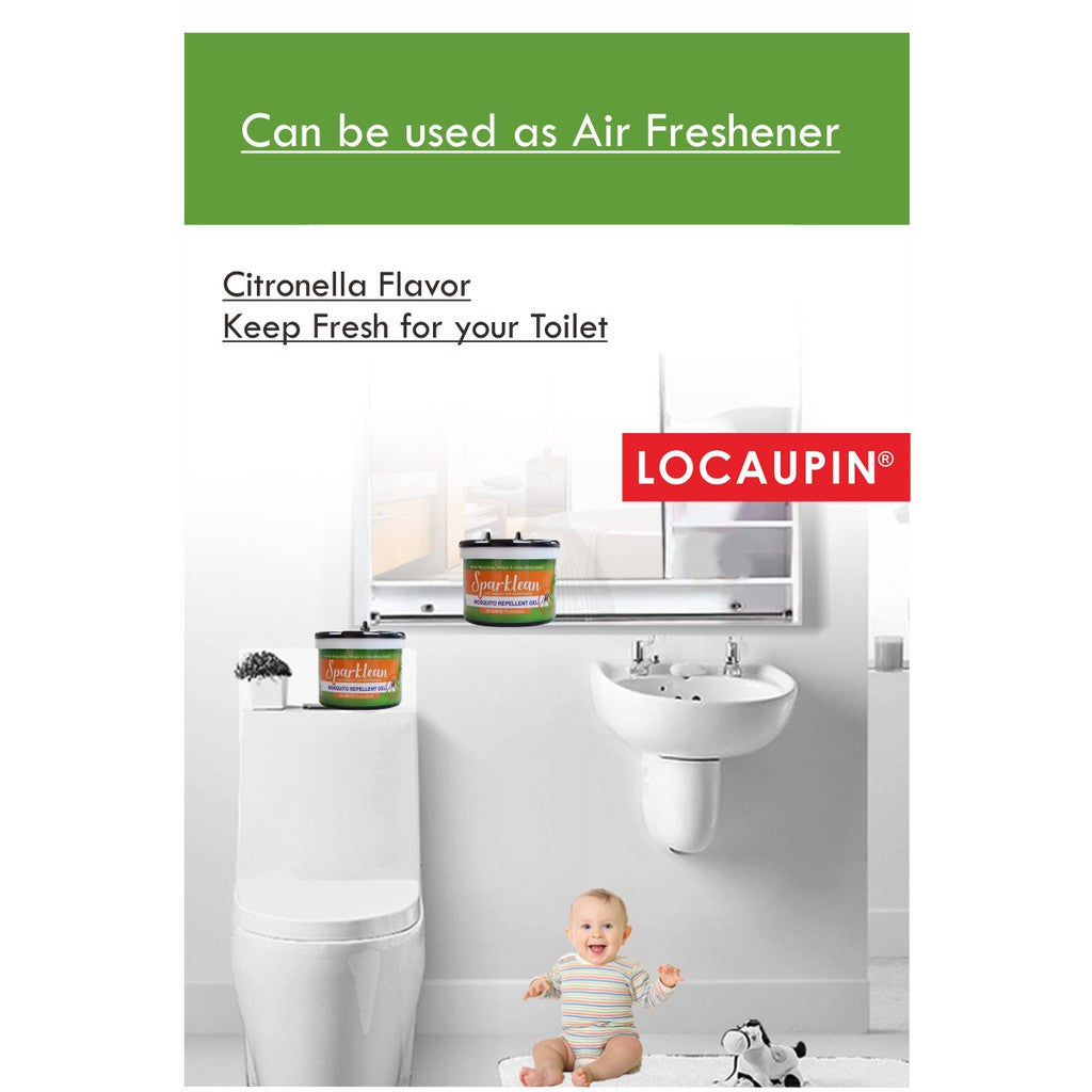 Locaupin SPARKLEAN Natural Mosquito Repellent Scented Gel 25 Days Protection Pure Citronella Anti-Insect Non-Toxic_1pcs