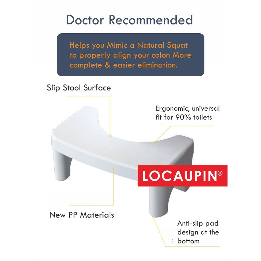 Locaupin Folding Squatting Stool Foldable Toilet Stool Convenient and Compact Great for Travel Fits All Toilets