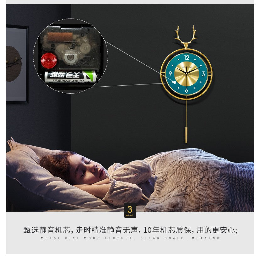 Locaupin Clocks and watches wall clocks living room home clock modern minimalist wall decoration wall watch