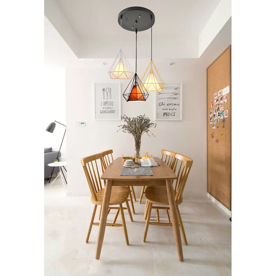 Locaupin Farmhouse Pendant Lighting 3-Light Industrial Modern Hanging Lighting Fixtures for Home Pendant lamp