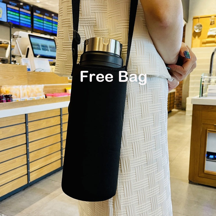 Locaupin -20~150℃ Borosilicate BPA Glass Tea Bottle Cups-With Tea Filter ,Tea Filter Cup, Portable Glass Water Bottle