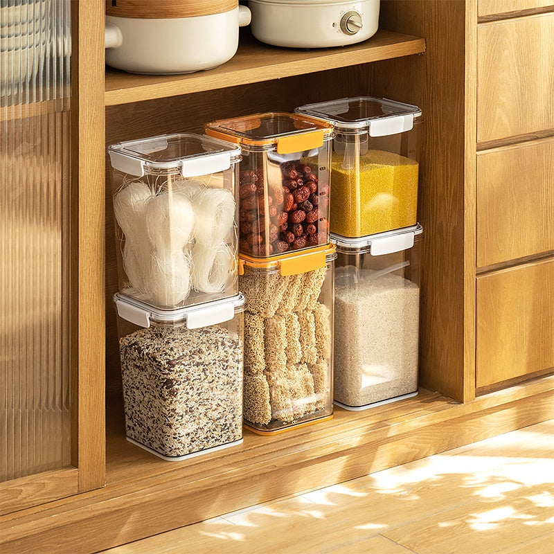 Locaupin Airtight Food Storage Container Clear Pet Kitchen and Pantry Organization Containers Food Dispensers