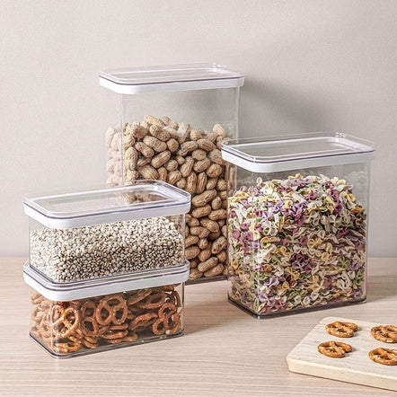 Locaupin Airtight Food Storage Container Clear Pet Kitchen and Pantry Organization Containers Food Dispensers
