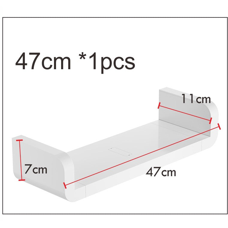 Locaupin Plastic Floating Shelves Wall Mounted Fashion Wall Storage Shelves for Bedroom, Living Room, Bathroom, Kitchen,