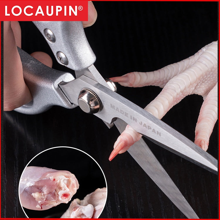 Locaupin Shears Scissors Heavy Duty for Kitchen Use Cutting Chicken Bones Poultry Made of Stainless Steel
