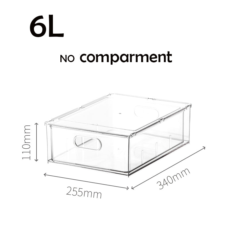 Locaupin Desk Organizer,Stackable Organizer Drawers, Clear Desk Storage Box,Stacking Desktop Organizer for Office &Home
