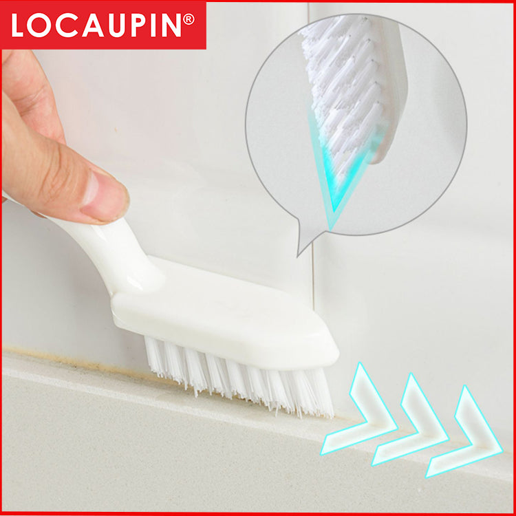Locaupin Plastic Brush Clean Brush ,Bathroom Scrub Brushes Sink Household Pot Pan Edge Corners Tile Lines Brush