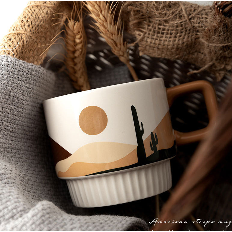 Locaupin Retro Ceramic Tea Cups and Saucers,Cappuccino Cups, Coffee Cups, White Tea Cup Set,British Coffee Cups