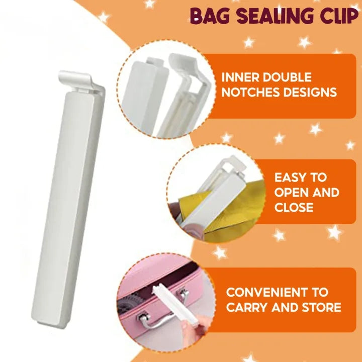 Locaupin 10pcs Set Sealing Clip For Food Snack Storage Chip Bag Strong Grip Fresh Keeping Clamp Sealer