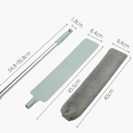 Locaupin Dust Brush Under Appliance Microfiber Duster with Extension Pole Bendable, Washable, Extendable Gap Dusters