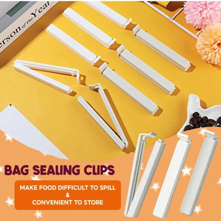Locaupin 10pcs Set Sealing Clip For Food Snack Storage Chip Bag Strong Grip Fresh Keeping Clamp Sealer