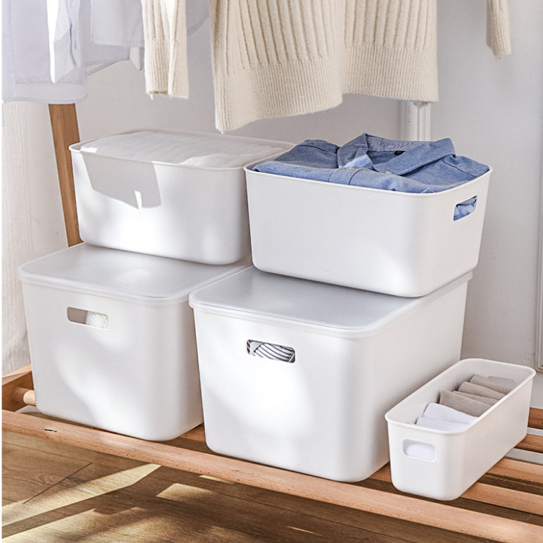 Locaupin Storage Bin Storage Box With Cover for Kitchen Pantry Plastic Organizer Container Desk,Office and Drawer