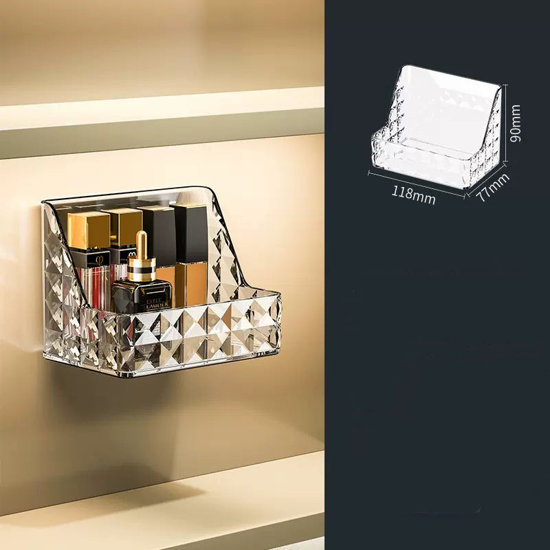 Locaupin Makeup Organizer with Brush Holder Clear Drawer, Stand for Lipsticks, Eyeshadow, Nail Polish Jewelry Skincare