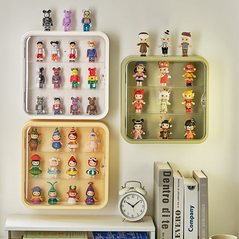 Locaupin Clear Display Case Display Box Dustproof Storage Showcase Figurines Collection for Toy Dolls Souvenirs Models
