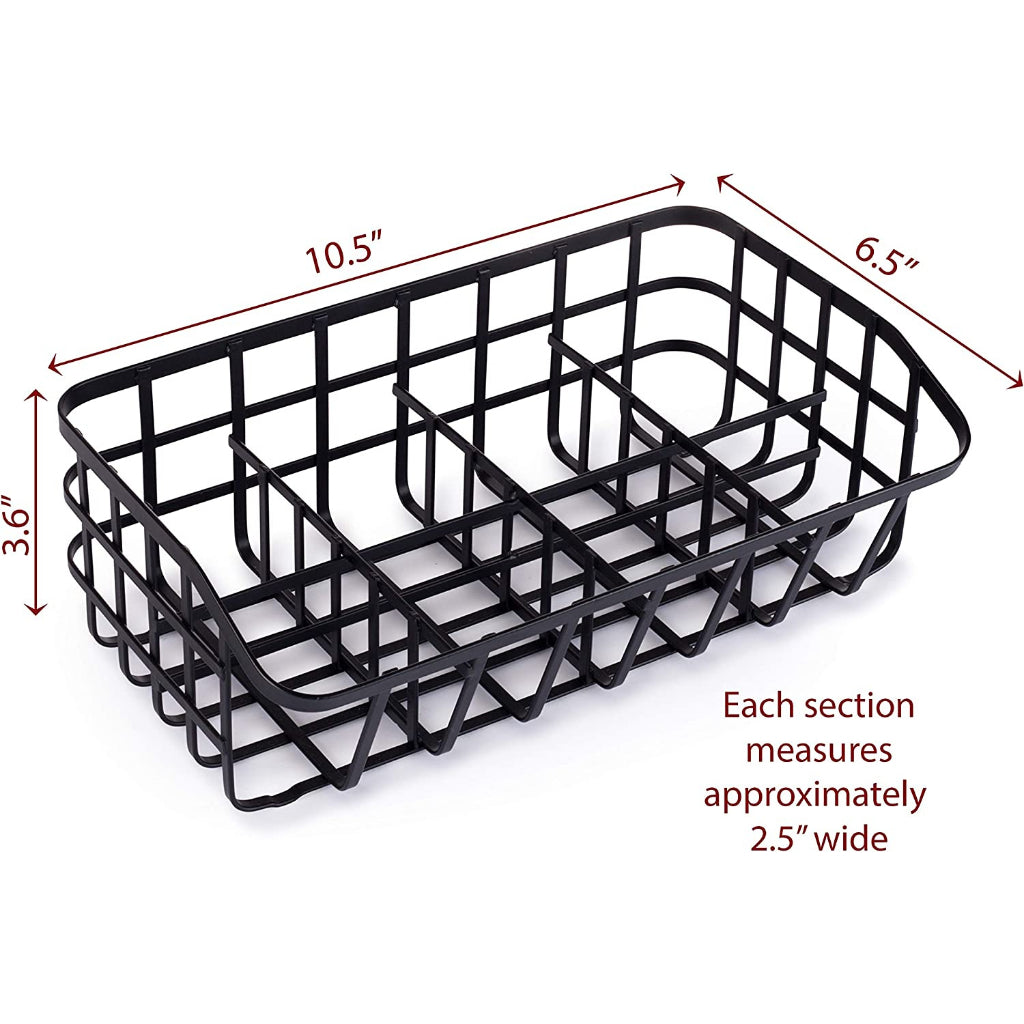 Locaupin Tea Bag Organizer Caddy - Metal Tea Box Storage Holder for Tea, Cups, Pods, Packets, Condiment Accessories
