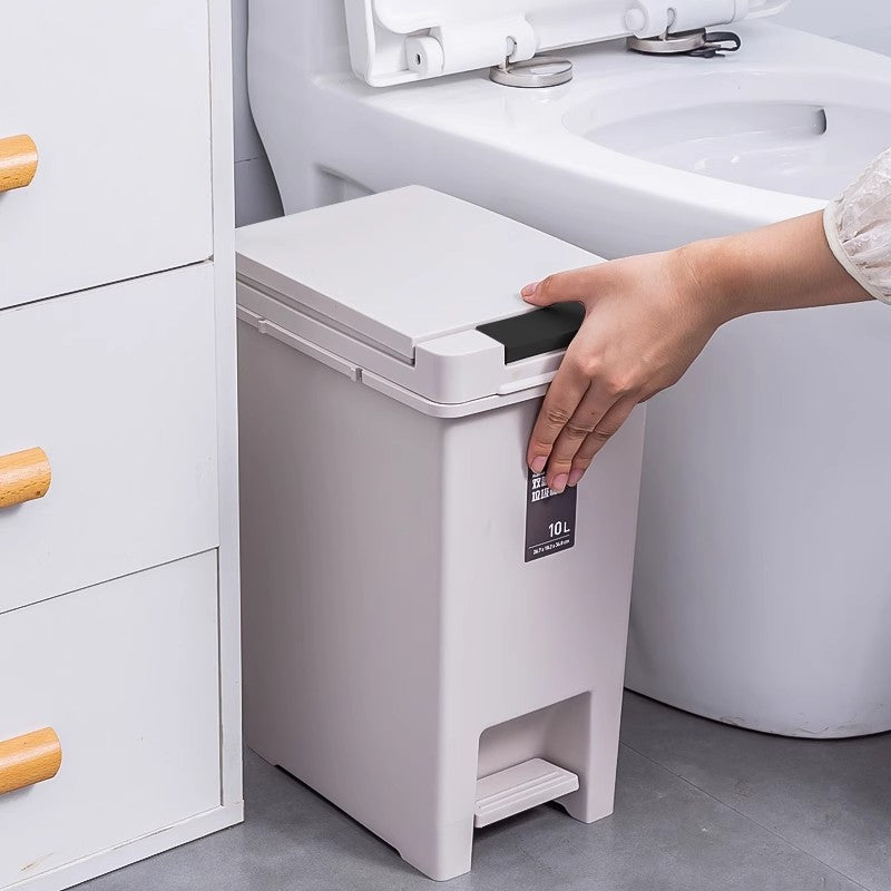 Locaupin 15L/20L Foot-on Sorting Bins Large Garbage Storage Box Plastic Garbage Sorting Paper Basket Trash can