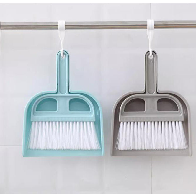 Locaupin White Mini Cleaning Brush Small Broom Dustpans Set Desktop Garbage Sweeper for Desktop Computer Keyboard Cars