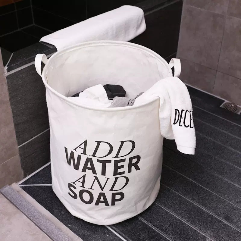Locaupin Cotton Linen Laundry Storage Basket Laundry Bags