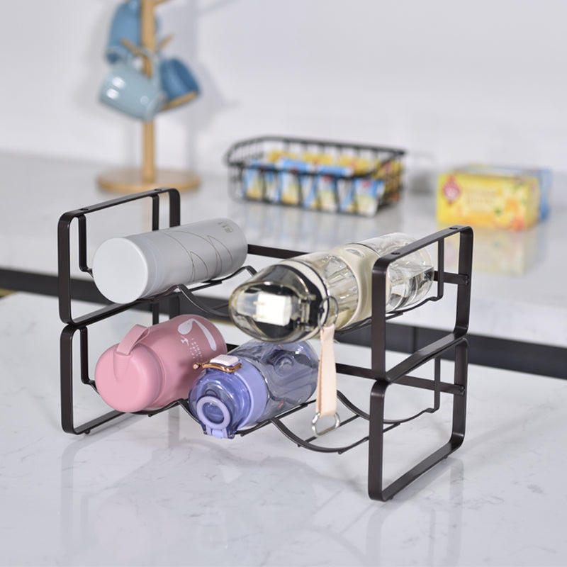 Locaupin Stackable Water Bottle Organizer for Cabinet, Water Bottle Holder, Stackable Water Bottle Storage Rack