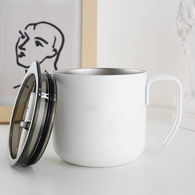 Locaupin Insulated Coffee Mug, Double Wall Vacuum with Lid,304 304 Stainless Steel Insulated Coffee Cup