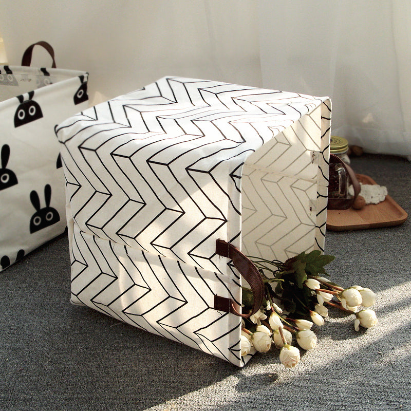 Locaupin Cotton Linen Laundry Storage Basket Laundry Bags