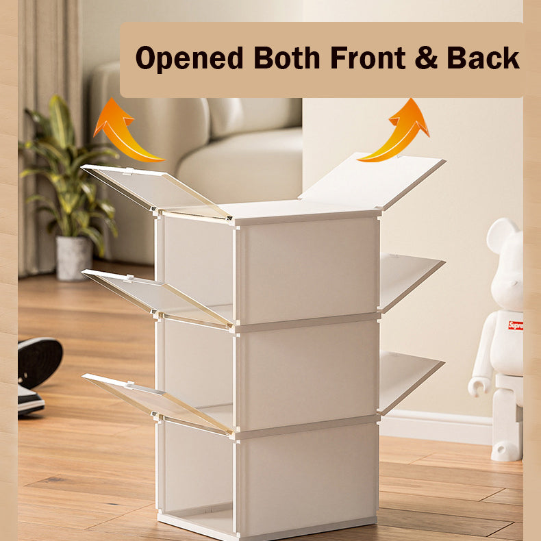 Locaupin Stackable Transparent Shoes Storage Cabinets Box Shoe Container Plastic Shoe Organization Home Storage